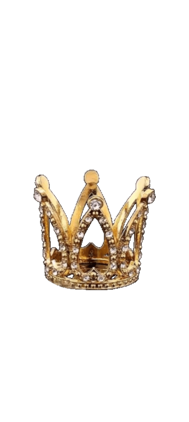 Petite couronne couleur or et strass