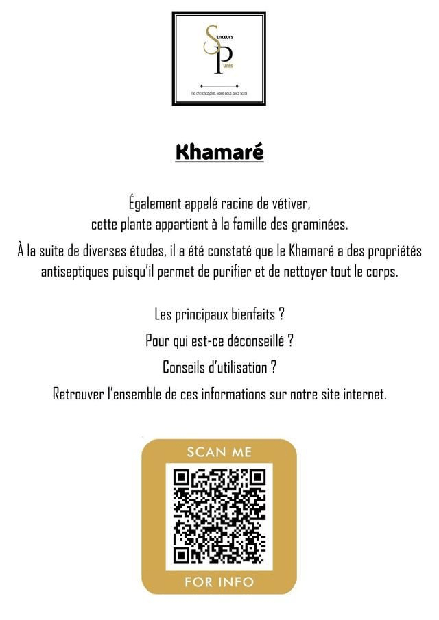 5 racines de vétiver - khamaré 